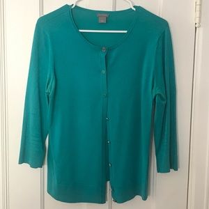 Pretty turquoise cardigan!